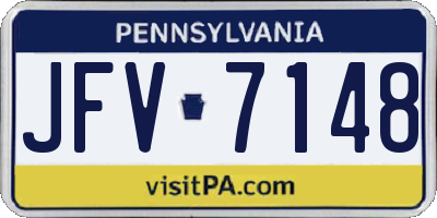PA license plate JFV7148