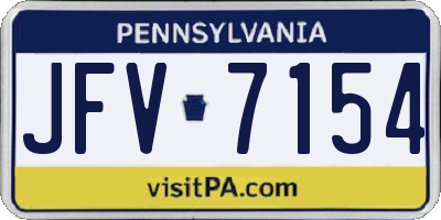 PA license plate JFV7154