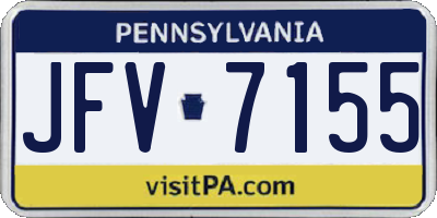 PA license plate JFV7155