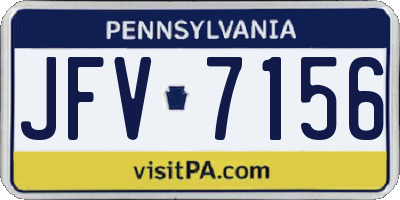 PA license plate JFV7156