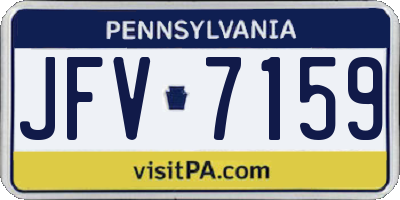 PA license plate JFV7159