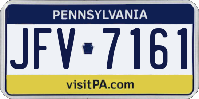 PA license plate JFV7161