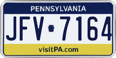 PA license plate JFV7164