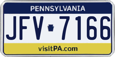 PA license plate JFV7166