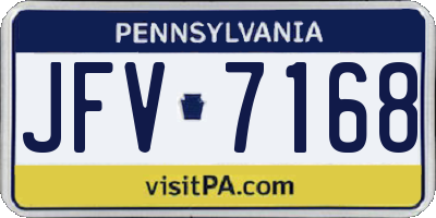 PA license plate JFV7168
