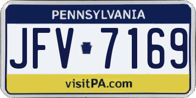 PA license plate JFV7169