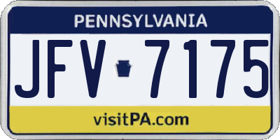 PA license plate JFV7175