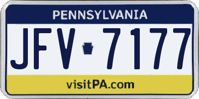 PA license plate JFV7177