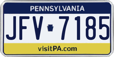 PA license plate JFV7185