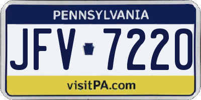 PA license plate JFV7220