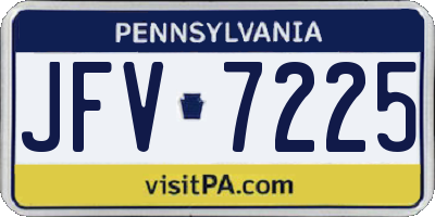 PA license plate JFV7225