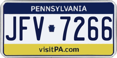 PA license plate JFV7266