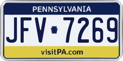 PA license plate JFV7269