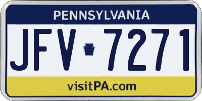 PA license plate JFV7271