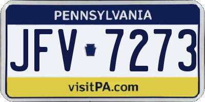 PA license plate JFV7273