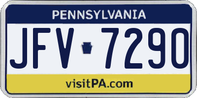PA license plate JFV7290