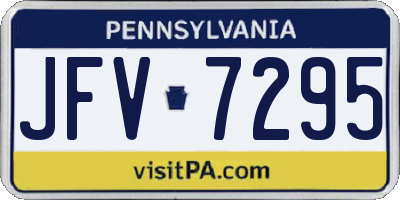 PA license plate JFV7295