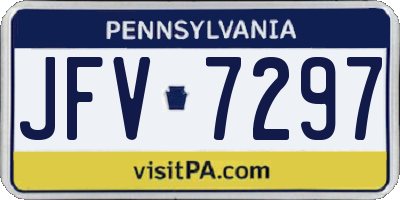 PA license plate JFV7297