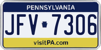 PA license plate JFV7306
