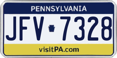 PA license plate JFV7328