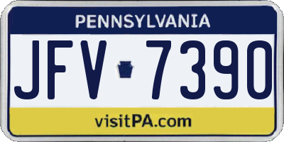 PA license plate JFV7390