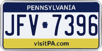 PA license plate JFV7396