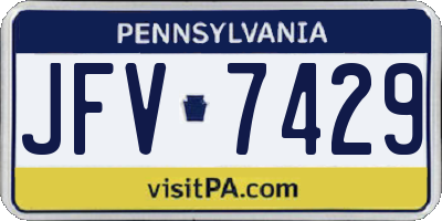 PA license plate JFV7429