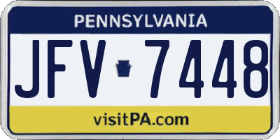 PA license plate JFV7448