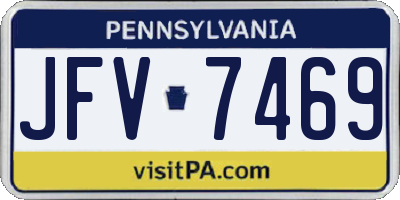 PA license plate JFV7469