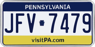 PA license plate JFV7479