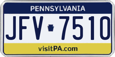 PA license plate JFV7510