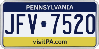 PA license plate JFV7520