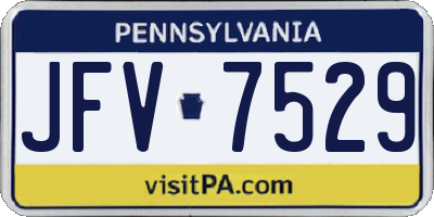 PA license plate JFV7529