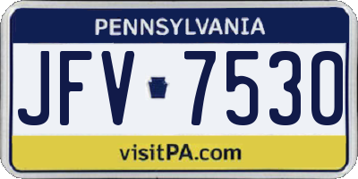 PA license plate JFV7530