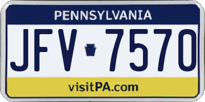 PA license plate JFV7570