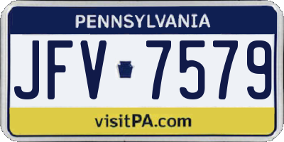 PA license plate JFV7579