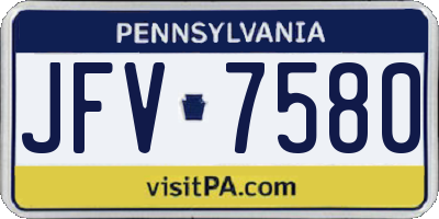 PA license plate JFV7580