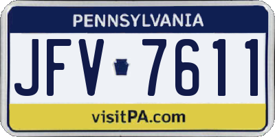 PA license plate JFV7611
