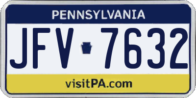 PA license plate JFV7632