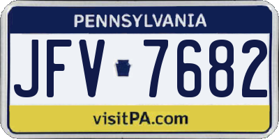 PA license plate JFV7682