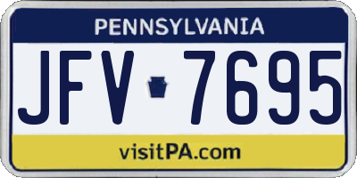 PA license plate JFV7695