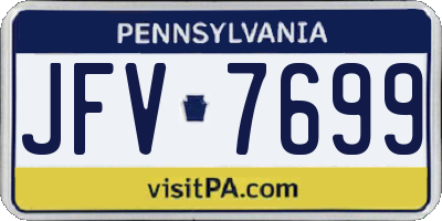 PA license plate JFV7699