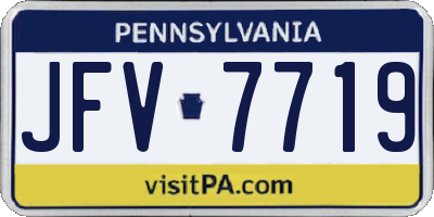 PA license plate JFV7719