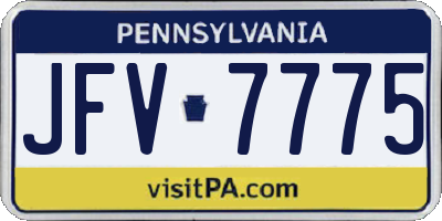 PA license plate JFV7775