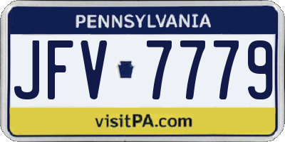 PA license plate JFV7779