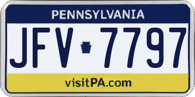 PA license plate JFV7797