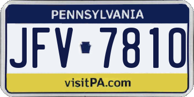 PA license plate JFV7810