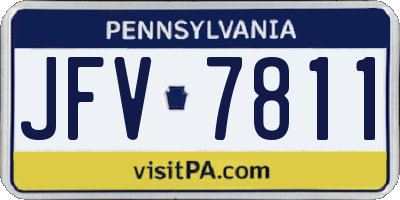 PA license plate JFV7811