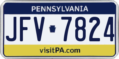 PA license plate JFV7824