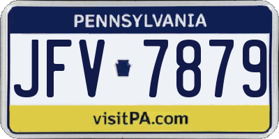 PA license plate JFV7879